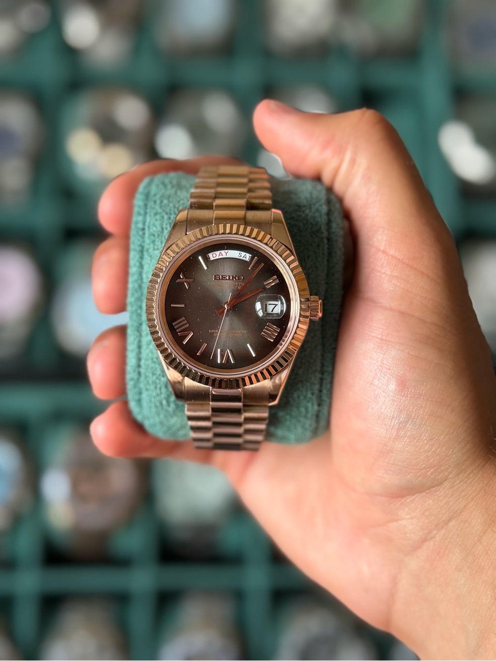 Seiko Mod: Day-Date Rose Gold Noir